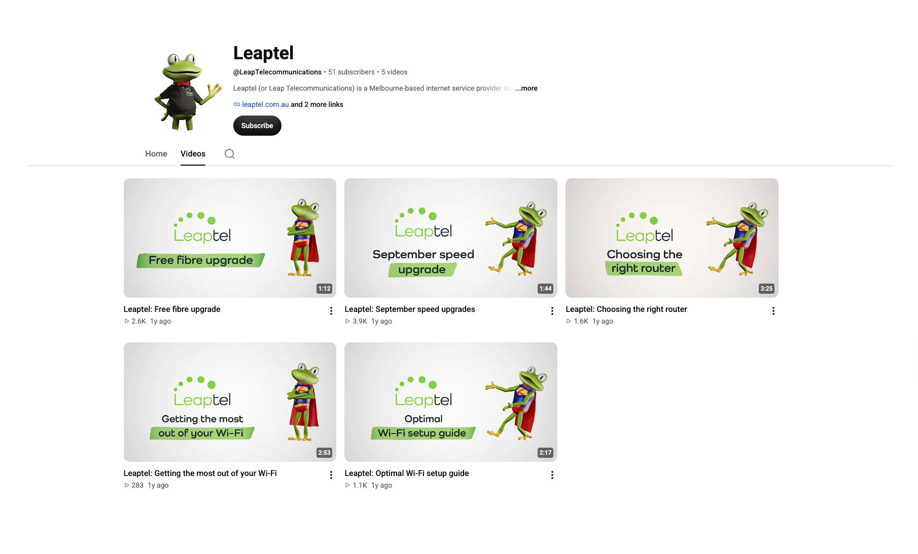 Leaptel Video Library on Youtube